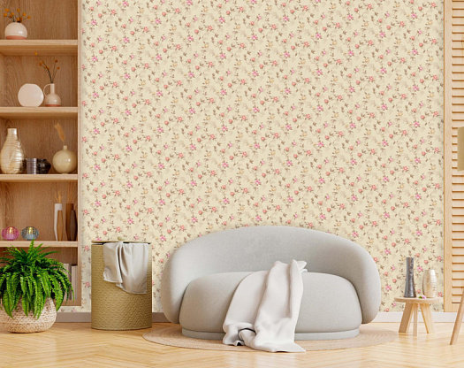 Обои в интерьере артикул 6208-3, Магнолия, МОФ Обои в интерьере артикул 6208-3, Магнолия, МОФ